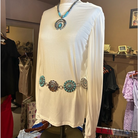 Cream Long Sleeve Knit Top NWT Size Large - Picture 9 of 11